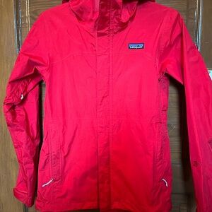 Patagonia Vibrant Red Jacket Torrentshee H2No Hooded Rain Jacket Women’s Siz XS